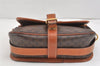 Authentic CELINE Macadam Blason Shoulder Cross Body Bag PVC Leather Brown 2414K