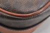 Authentic CELINE Macadam Blason Shoulder Cross Body Bag PVC Leather Brown 2414K