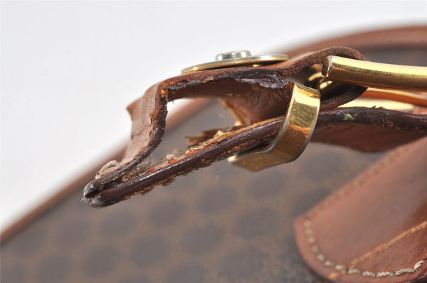 Authentic CELINE Macadam Blason Shoulder Cross Body Bag PVC Leather Brown 2414K