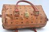 Authentic MCM Vintage Visetos Leather 2Way Shoulder Hand Bag Brown 2415J