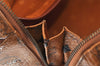 Authentic MCM Vintage Visetos Leather 2Way Shoulder Hand Bag Brown 2415J