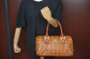 Authentic MCM Vintage Visetos Leather 2Way Shoulder Hand Bag Brown 2415J