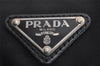 Authentic PRADA Nylon Tessuto Leather Shoulder Cross Body Bag Purse Black 2416J