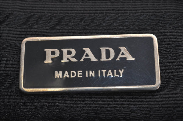 Authentic PRADA Nylon Tessuto Leather Shoulder Cross Body Bag Purse Black 2416J