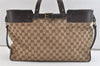 Authentic GUCCI Vintage Shoulder Tote Bag GG Canvas Leather 106251 Brown 2416K