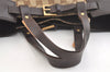 Authentic GUCCI Vintage Shoulder Tote Bag GG Canvas Leather 106251 Brown 2416K