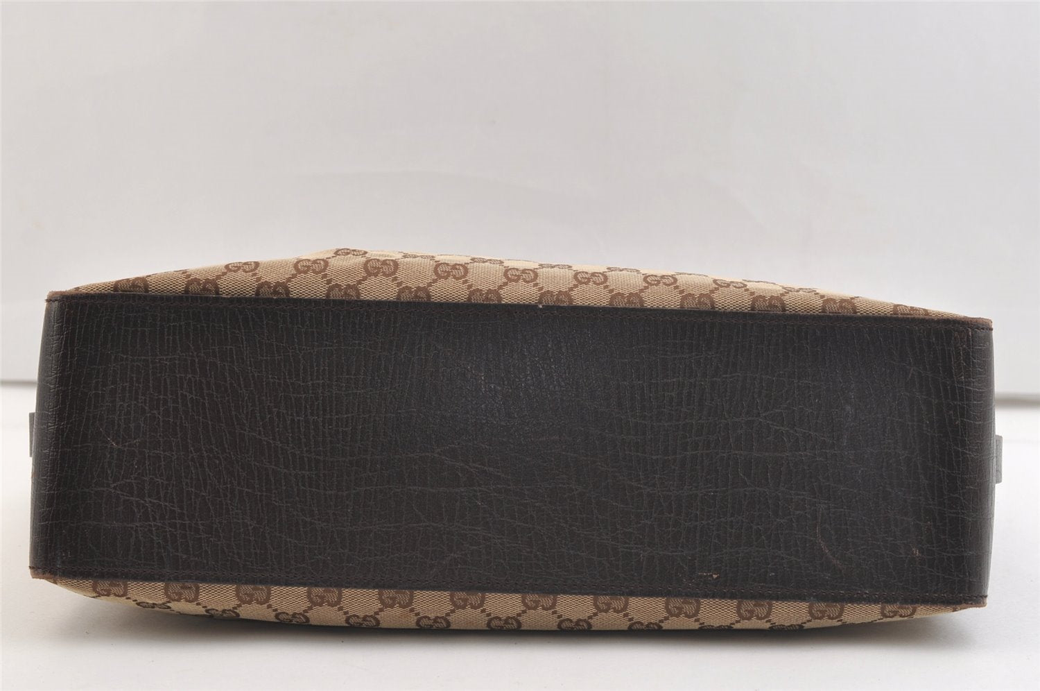 Authentic GUCCI Vintage Shoulder Tote Bag GG Canvas Leather 106251 Brown 2416K