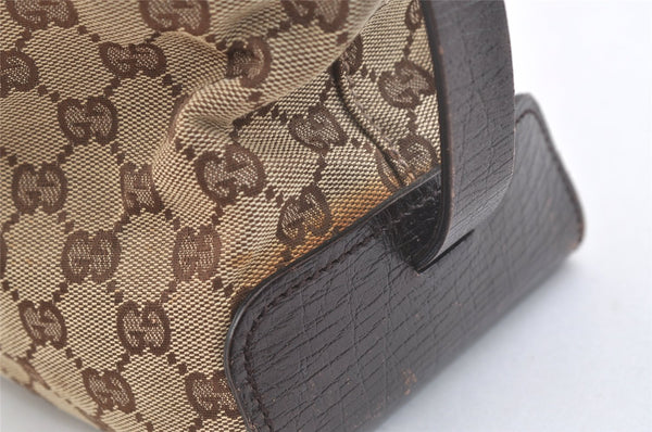 Authentic GUCCI Vintage Shoulder Tote Bag GG Canvas Leather 106251 Brown 2416K