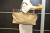 Authentic GUCCI Vintage Shoulder Tote Bag GG Canvas Leather 106251 Brown 2416K