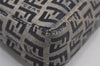 Authentic FENDI Zucchino Shoulder Hand Bag Purse Canvas Leather Navy Blue 2417I