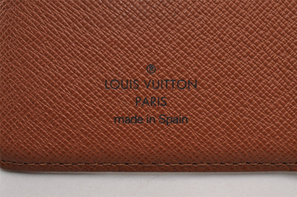 Authentic Louis Vuitton Monogram Agenda Poche Planner Cover R20503 LV 2418I