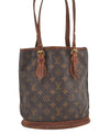 Authentic Louis Vuitton Monogram Bucket PM Shoulder Tote Bag M42238 Junk 2418J