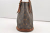Authentic Louis Vuitton Monogram Bucket PM Shoulder Tote Bag M42238 Junk 2418J