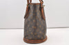 Authentic Louis Vuitton Monogram Bucket PM Shoulder Tote Bag M42238 Junk 2418J