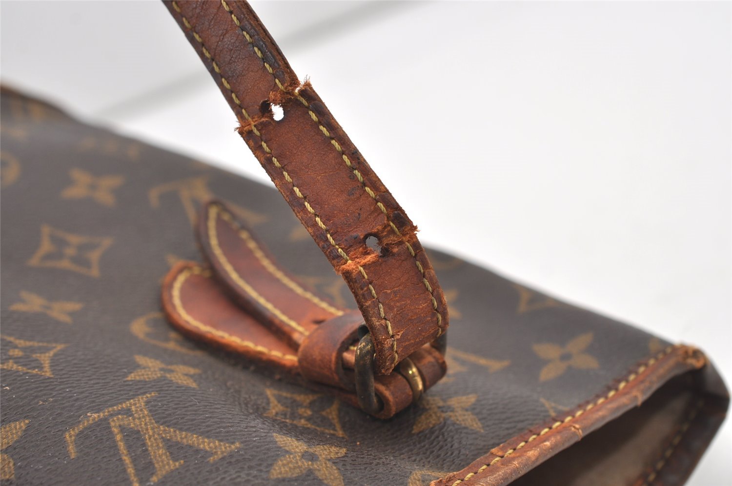 Authentic Louis Vuitton Monogram Bucket PM Shoulder Tote Bag M42238 Junk 2418J