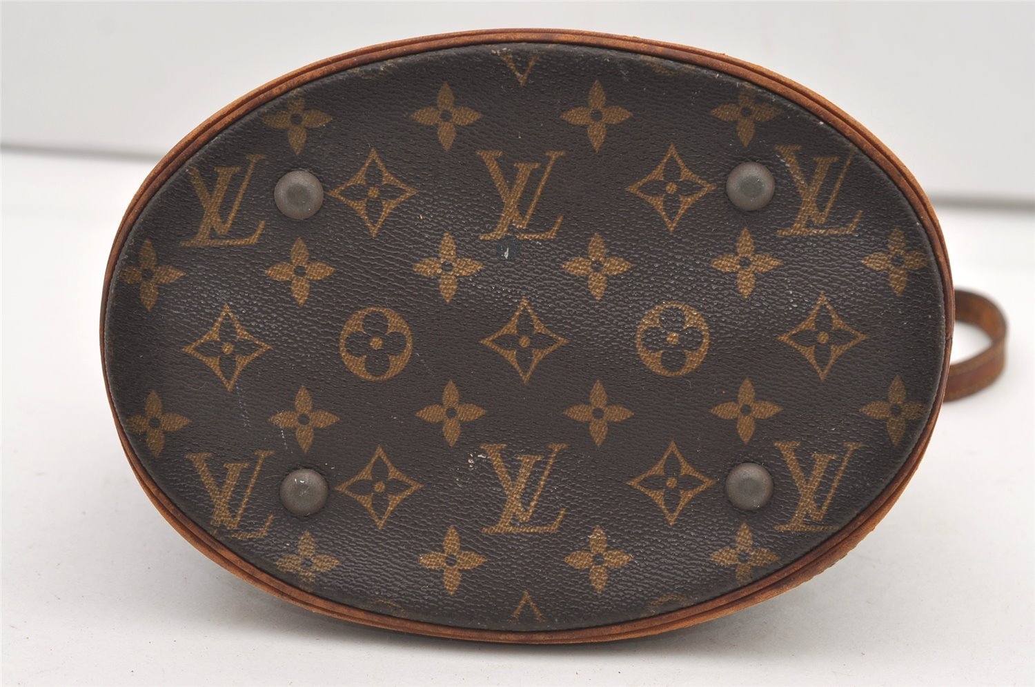 Authentic Louis Vuitton Monogram Bucket PM Shoulder Tote Bag M42238 Junk 2418J