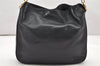 Authentic GUCCI Bamboo 2Way Shoulder Hand Bag Leather Black Junk 2418K
