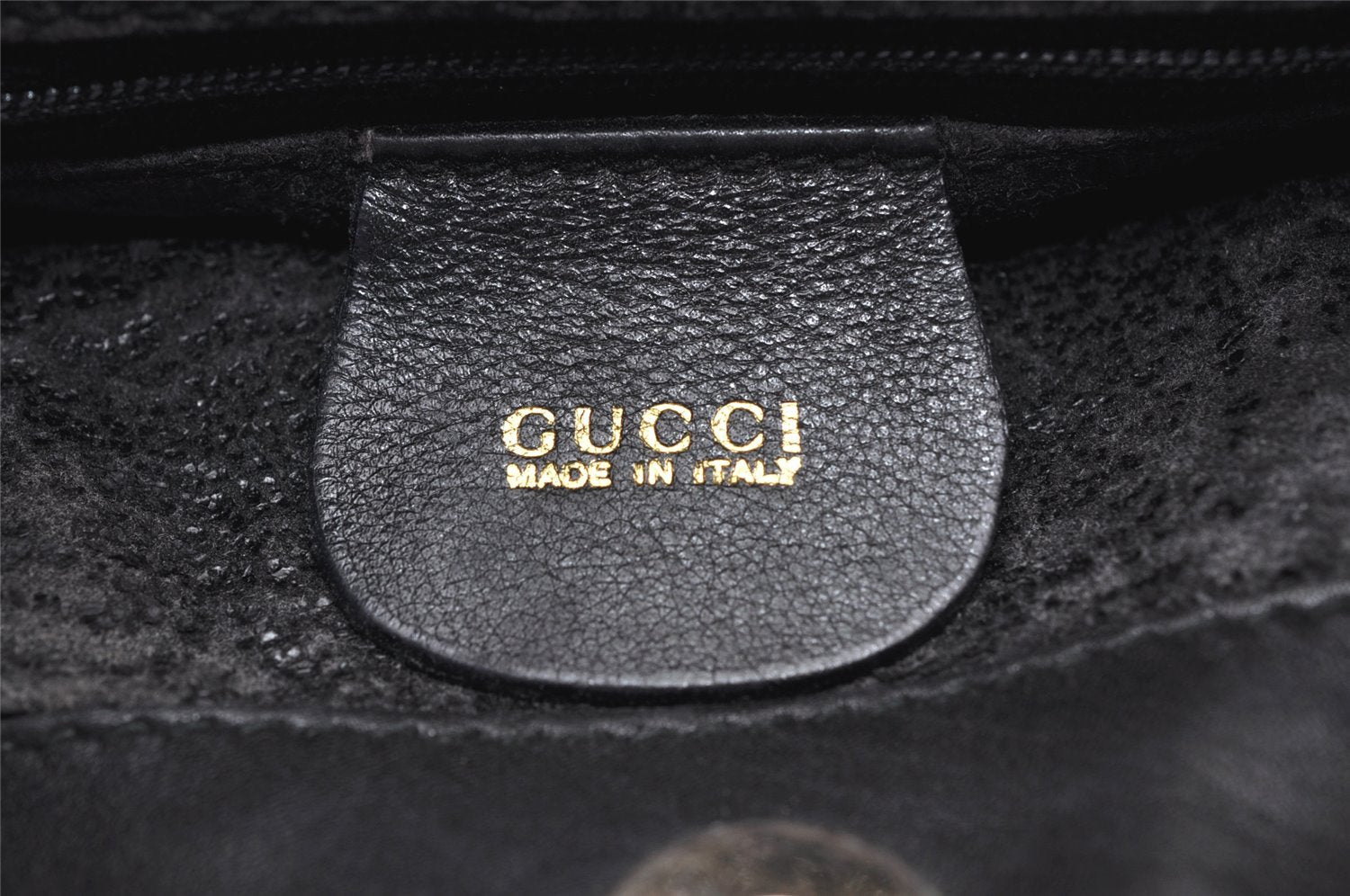 Authentic GUCCI Bamboo 2Way Shoulder Hand Bag Leather Black Junk 2418K