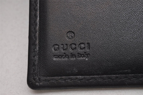 Authentic GUCCI Note Book Notebook Cover GG Canvas Leather 74259 Black 2419I