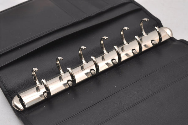 Authentic GUCCI Note Book Notebook Cover GG Canvas Leather 74259 Black 2419I