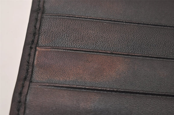 Authentic GUCCI Note Book Notebook Cover GG Canvas Leather 74259 Black 2419I