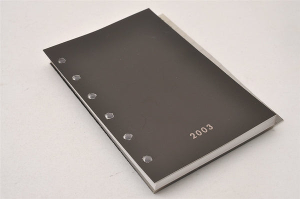 Authentic GUCCI Note Book Notebook Cover GG Canvas Leather 74259 Black 2419I