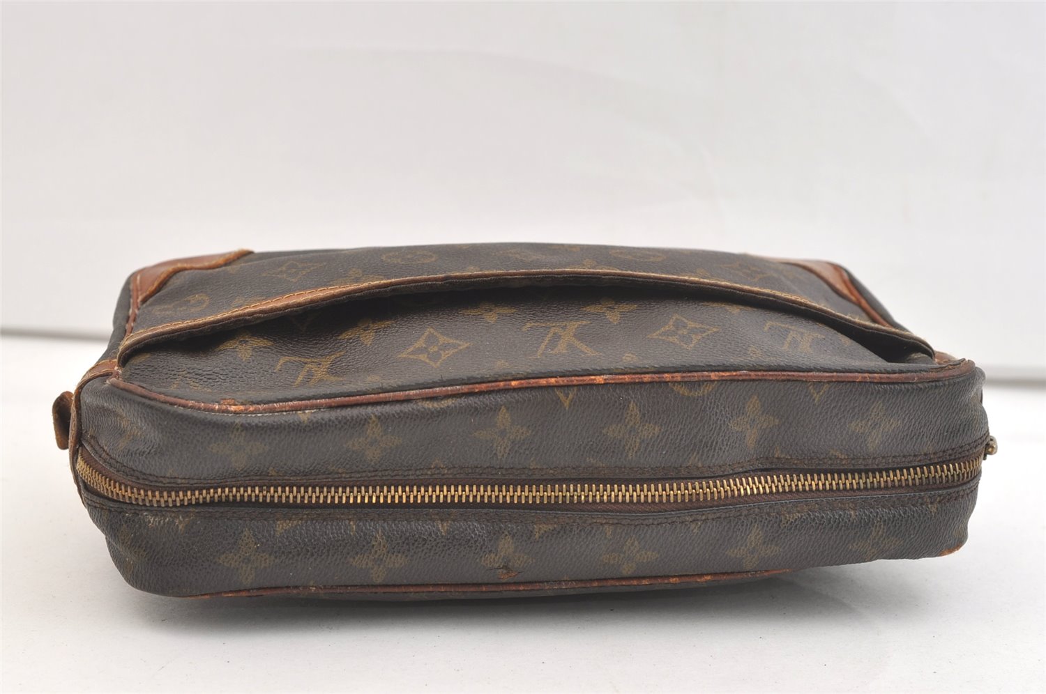 Authentic Louis Vuitton Monogram Compiegne 28 Clutch Hand Bag M51845 Junk 2419K