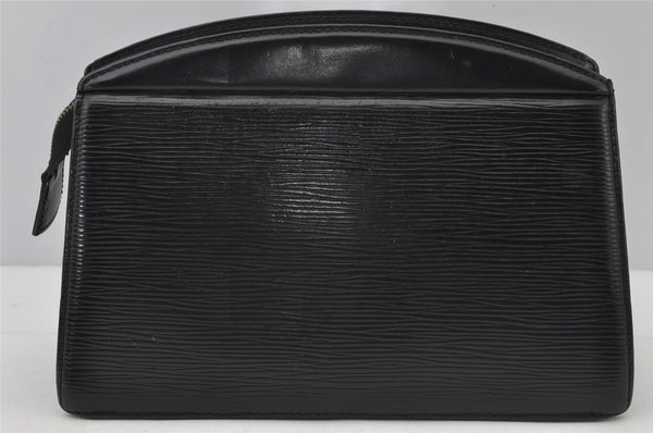 Authentic Louis Vuitton Epi Trousse Crete Clutch Bag Black LV Junk 2421J