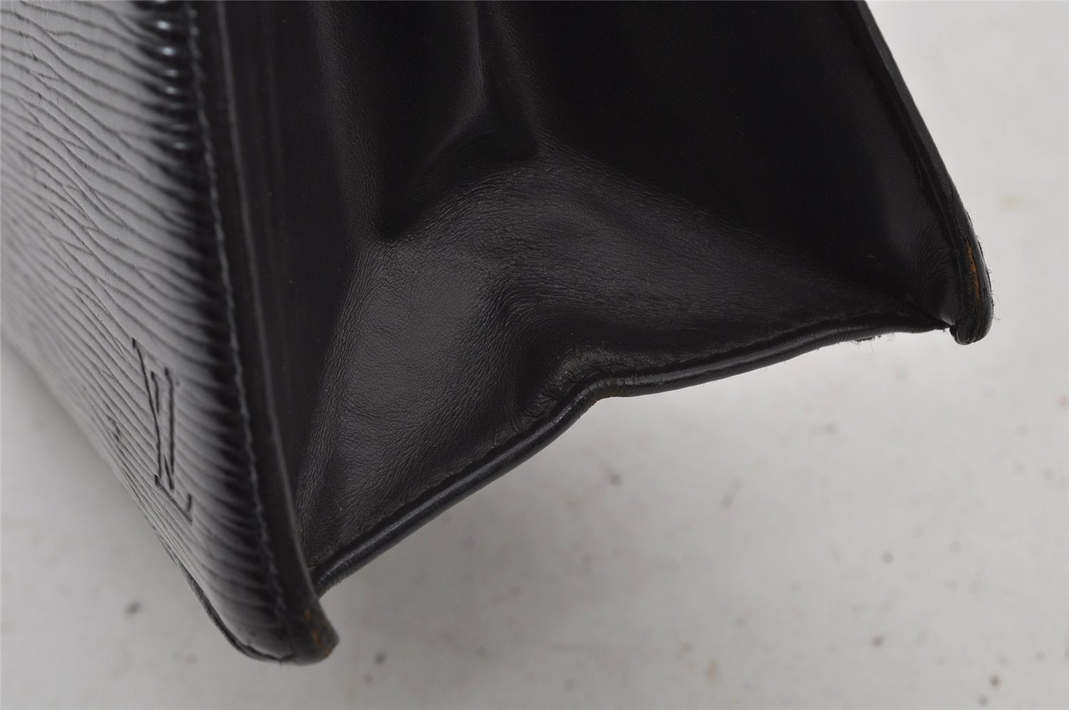 Authentic Louis Vuitton Epi Trousse Crete Clutch Bag Black LV Junk 2421J