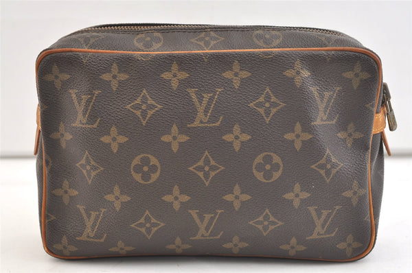 Authentic Louis Vuitton Monogram Compiegne 23 Clutch Hand Bag M51847 LV 2421K