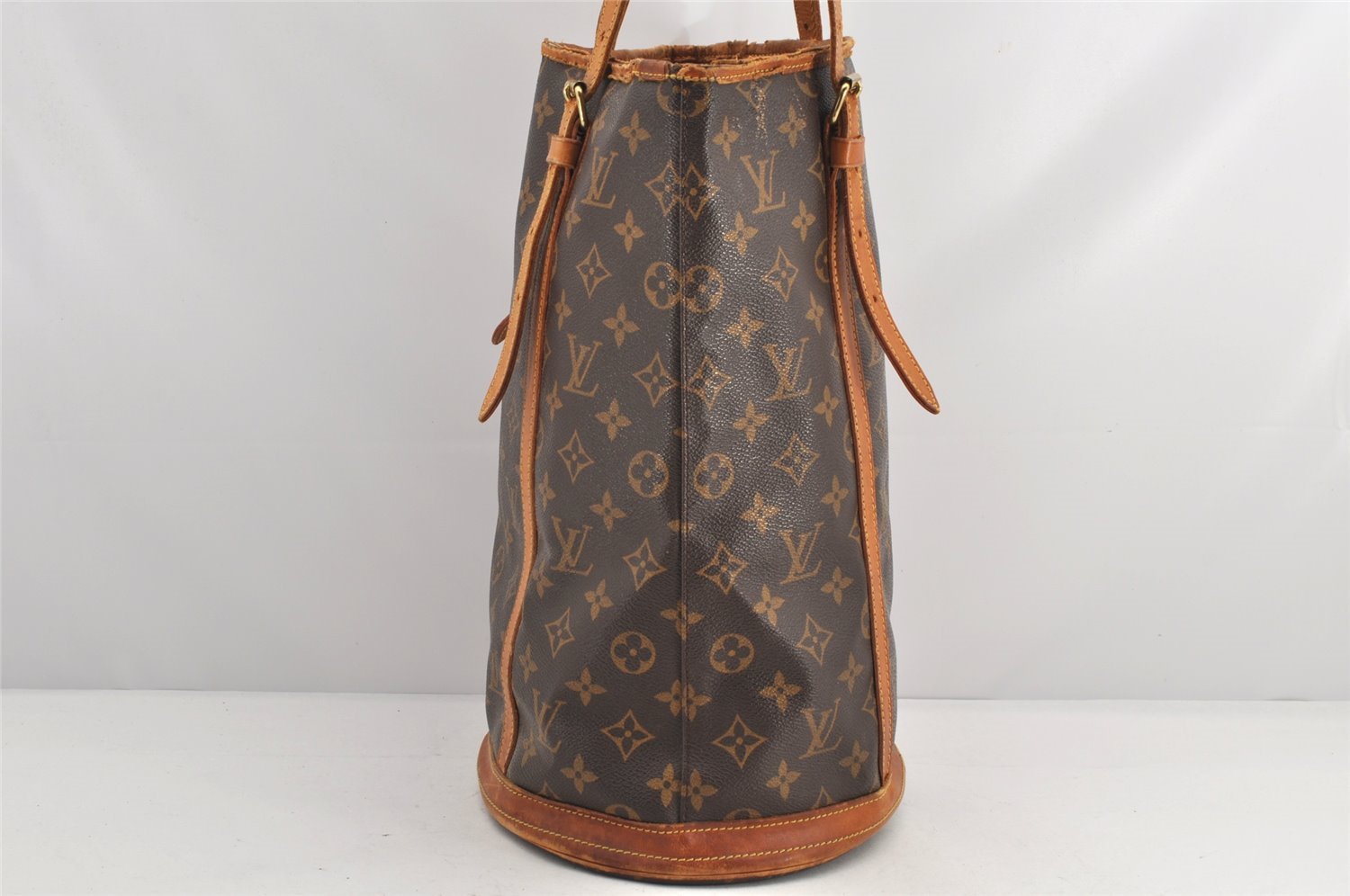 Authentic Louis Vuitton Monogram Bucket GM Shoulder Tote Bag M42236 Junk 2422K