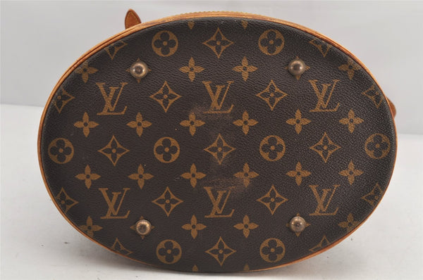 Authentic Louis Vuitton Monogram Bucket GM Shoulder Tote Bag M42236 Junk 2422K