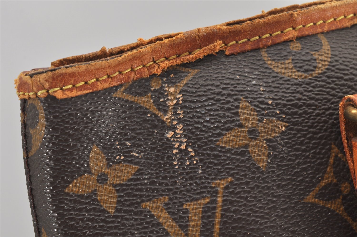 Authentic Louis Vuitton Monogram Bucket GM Shoulder Tote Bag M42236 Junk 2422K