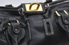 Authentic Chloe Vintage Paddington Leather Shoulder Hand Bag Black 2423J