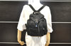 Authentic PRADA VELA Nylon Tessuto Leather Backpack B4650 Black 2424I