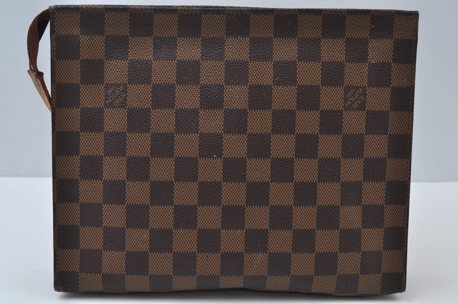 Auth Louis Vuitton Damier Poche Toilette 26 Cosmetic Pouch N47543 Junk 2424J