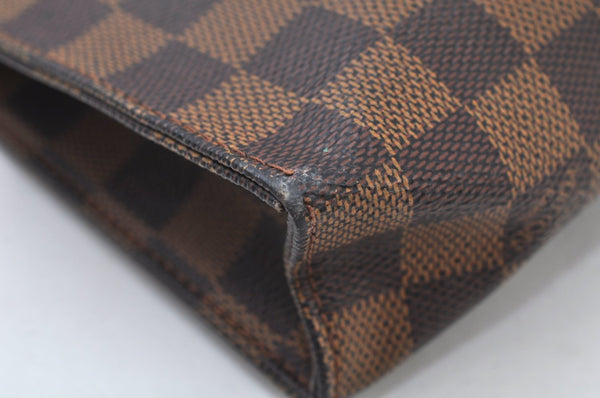 Auth Louis Vuitton Damier Poche Toilette 26 Cosmetic Pouch N47543 Junk 2424J