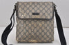 Authentic GUCCI Shoulder Cross Body Bag GG PVC Leather 223666 Navy Blue 2424K