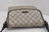 Authentic GUCCI Shoulder Cross Body Bag GG PVC Leather 223666 Navy Blue 2424K