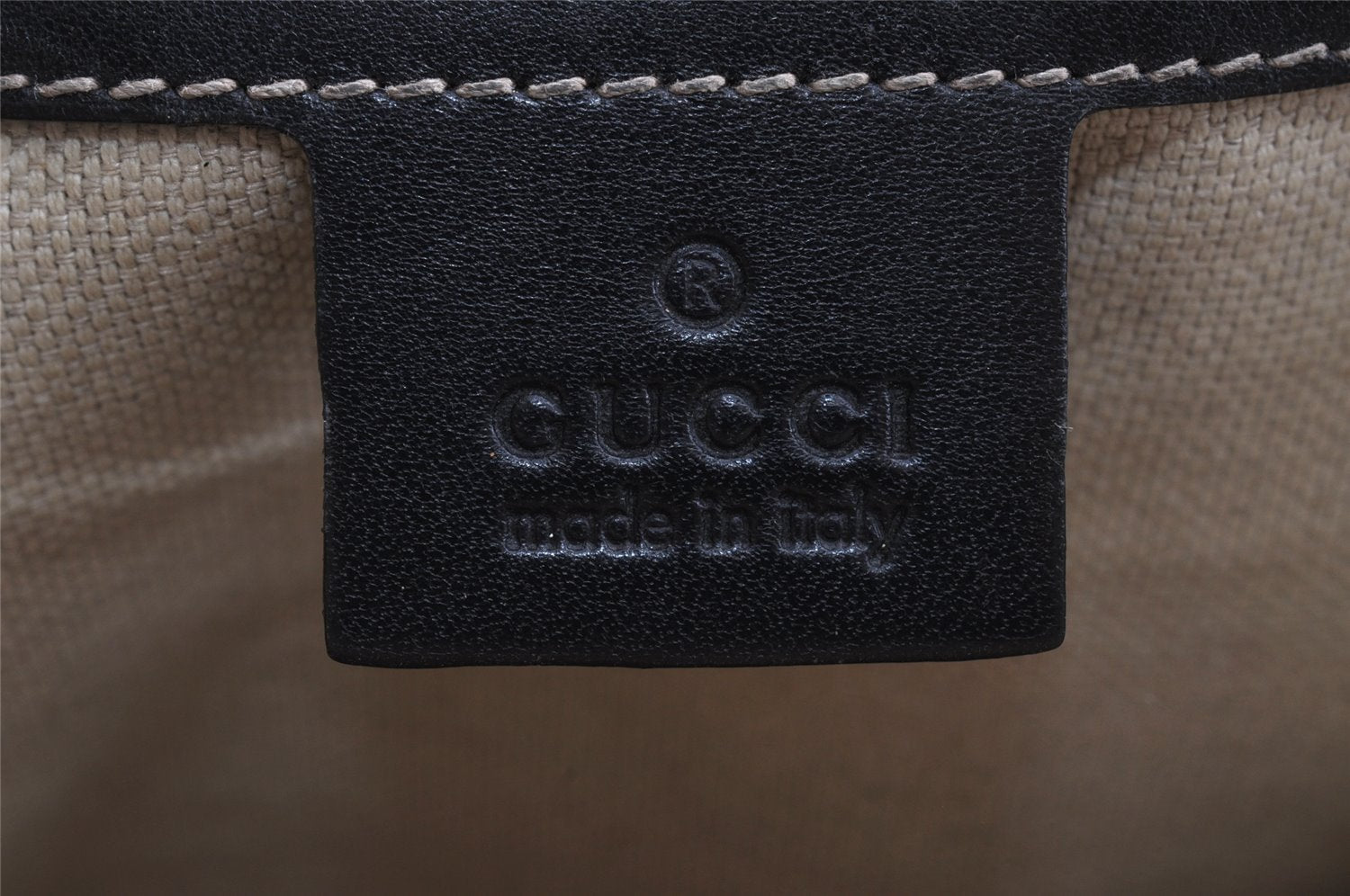 Authentic GUCCI Shoulder Cross Body Bag GG PVC Leather 223666 Navy Blue 2424K
