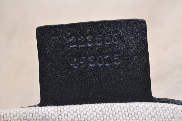 Authentic GUCCI Shoulder Cross Body Bag GG PVC Leather 223666 Navy Blue 2424K