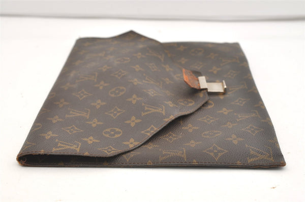 Authentic Louis Vuitton Monogram Poche Plate Documents Case M53522 LV 2425J