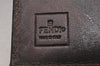 Authentic FENDI Vintage Zucchino Bifold Wallet Purse Canvas Leather Brown 2426I