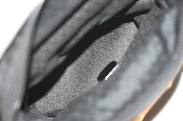 Authentic GUCCI Bamboo 2Way Shoulder Tote Bag Nylon Leather Black 2426J