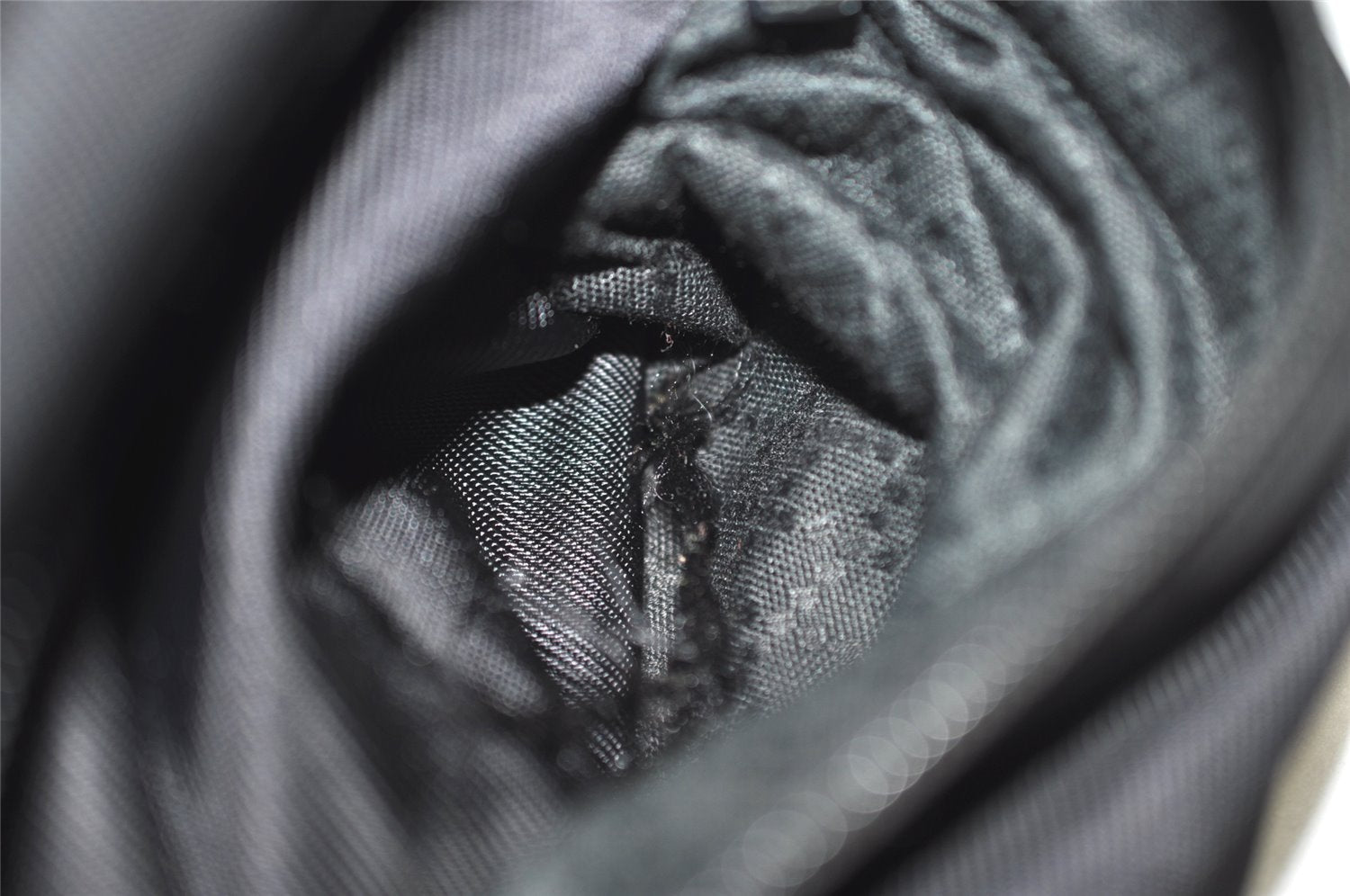 Authentic GUCCI Bamboo 2Way Shoulder Tote Bag Nylon Leather Black 2426J