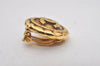 Authentic CHANEL Vintage Clip-On Earrings CoCo Mark Gold Plated 2429I