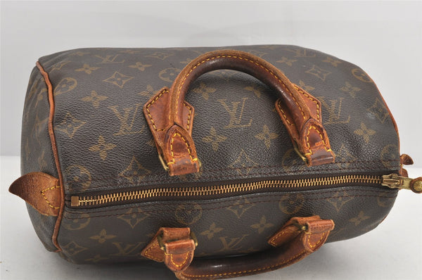 Authentic Louis Vuitton Monogram Speedy 25 Boston Hand Bag M41528 LV 2429K