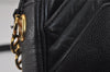 Authentic Christian Dior Shoulder Cross Body Bag Purse Leather Black Junk 2430J