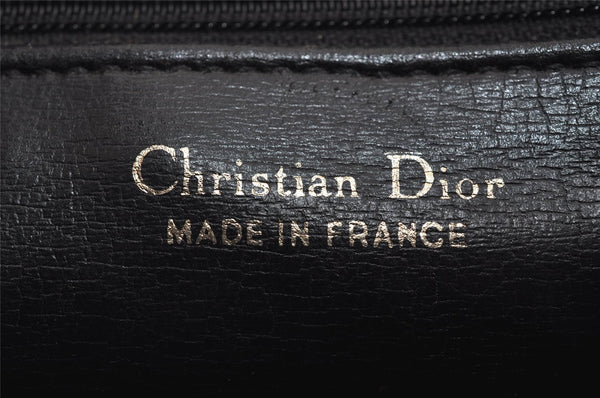 Authentic Christian Dior Shoulder Cross Body Bag Purse Leather Black Junk 2430J