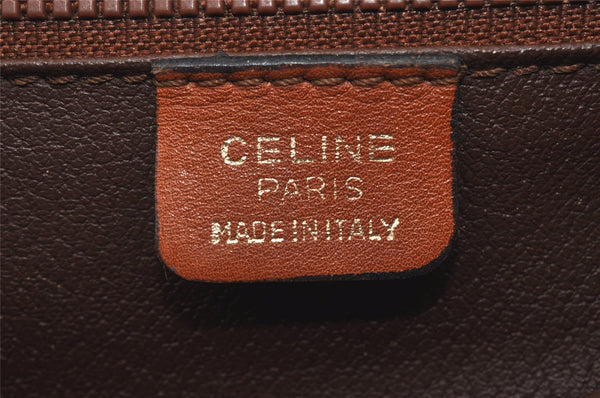 Authentic CELINE Vintage Shoulder Cross Body Bag Leather Brown 2432I